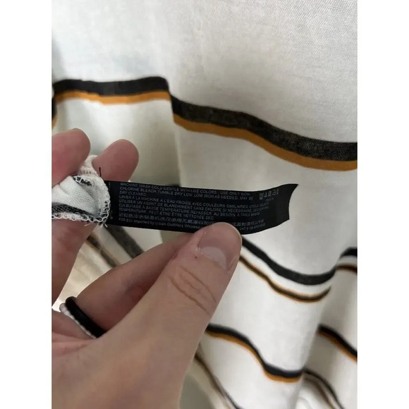 Out From Under Ella Long Sleeve Tee In Neutral Multi Cotton Size Small Women’s - Picture 6 of 6